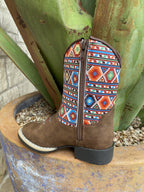 Kids Roper Boot in Colorful Aztec Top with Zipper - 4413502 - Blair's Western Wear Marble Falls, TX