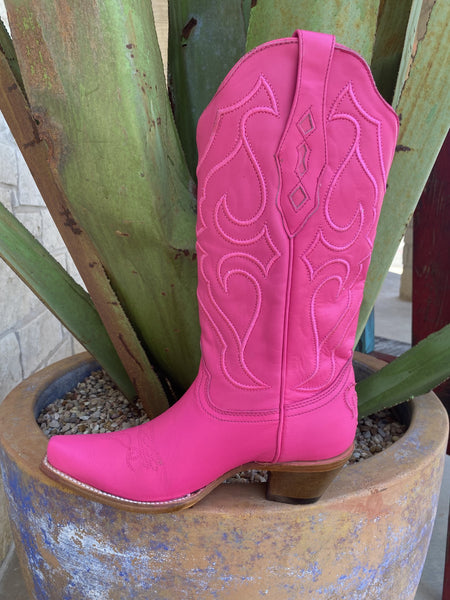Ladies Corral Boots in HOT Pink with Embroidery - Z5138 - Blair's Western Wear Marble Falls, TX