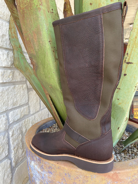 Men's Chippewa Snake Boot in Brown And Olive and Waterproof - 25110 - Blair's Western Wear Marble Falls, TX