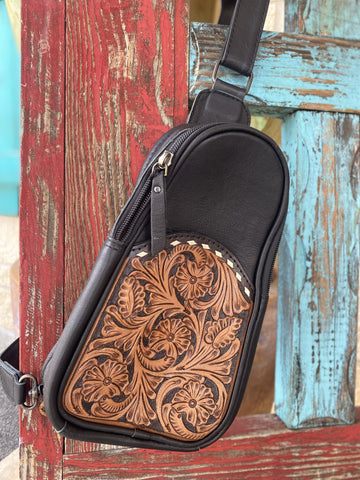 Black & Brown American Darling Crossbody Purse OHG188A - Blair's 