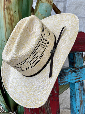 TwisterTwo Tone Tan Bangora Cowboy Straw Hat  T73884 - Blair's Western Wear Marble Falls, TX