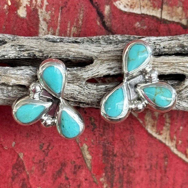 3 Teardrop Flower with Turquoise - T1449 - BLAIR'S Western Wear located in Marble Falls TX