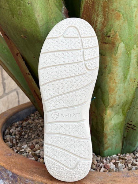 Women's Ariat Brown Tooled Leather Hilo Casual Shoe