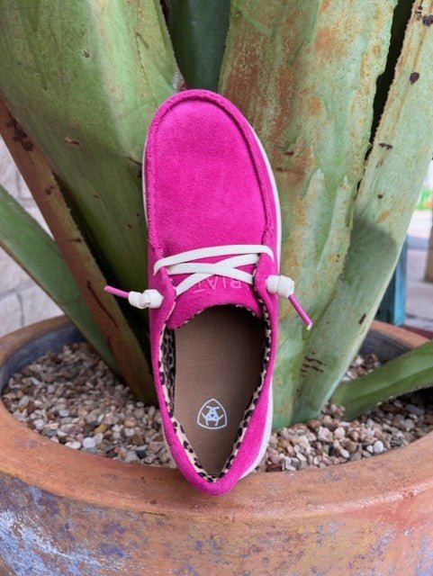 Women's Ariat Hilo Hot Pink Roughout Slip-On