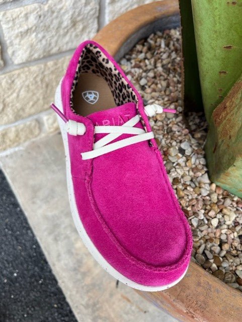 Women's Ariat Hilo Hot Pink Roughout Slip-On