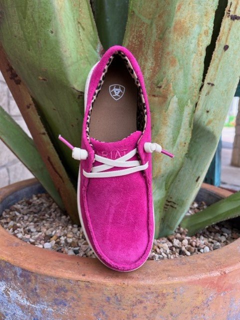Women's Ariat Hilo Hot Pink Roughout Slip-On