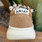 Women's Ariat Hilo Off-White Brown Cowhide Print Slip-On