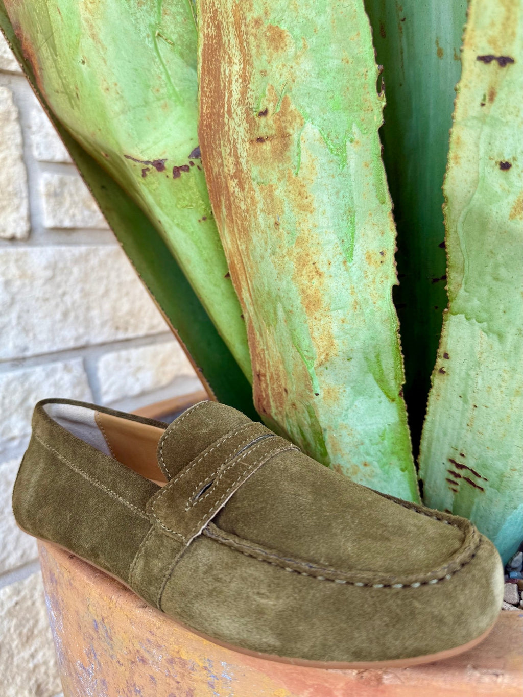Women's Ariat Olive Suede Moccasin
