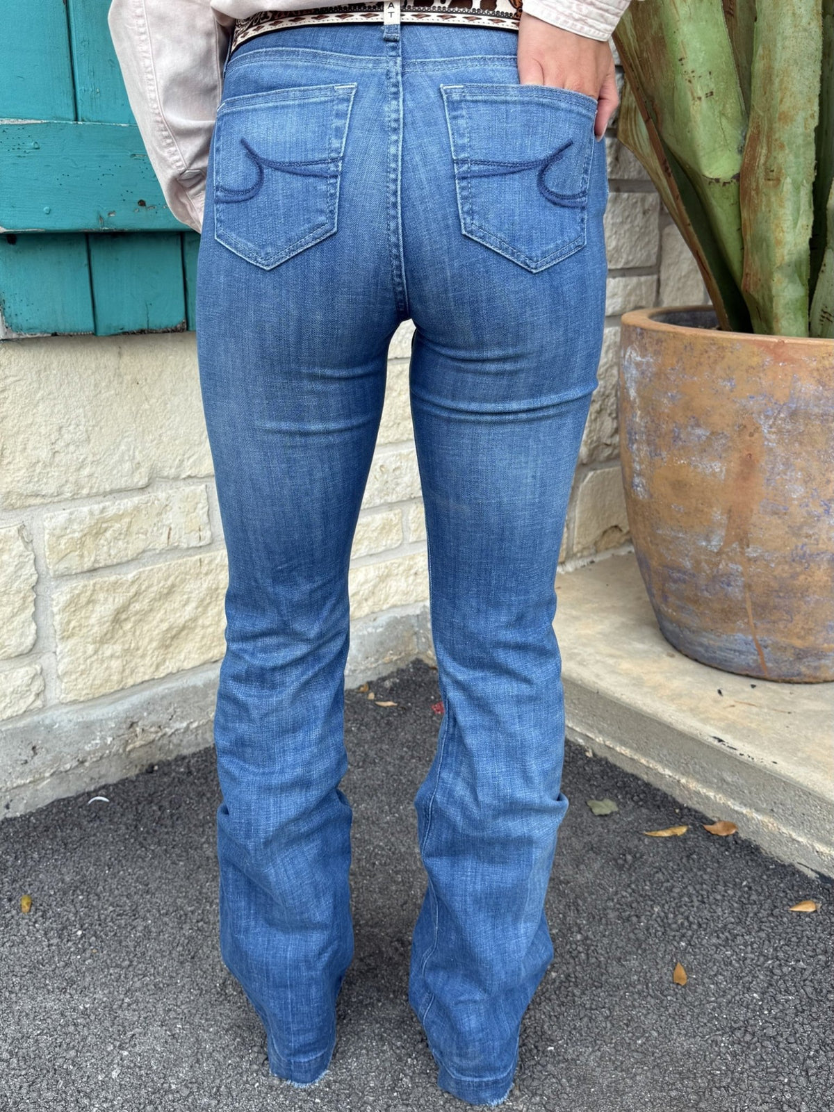 Women's Ariat Olympia High Rise Slim Trouser Flare Jean