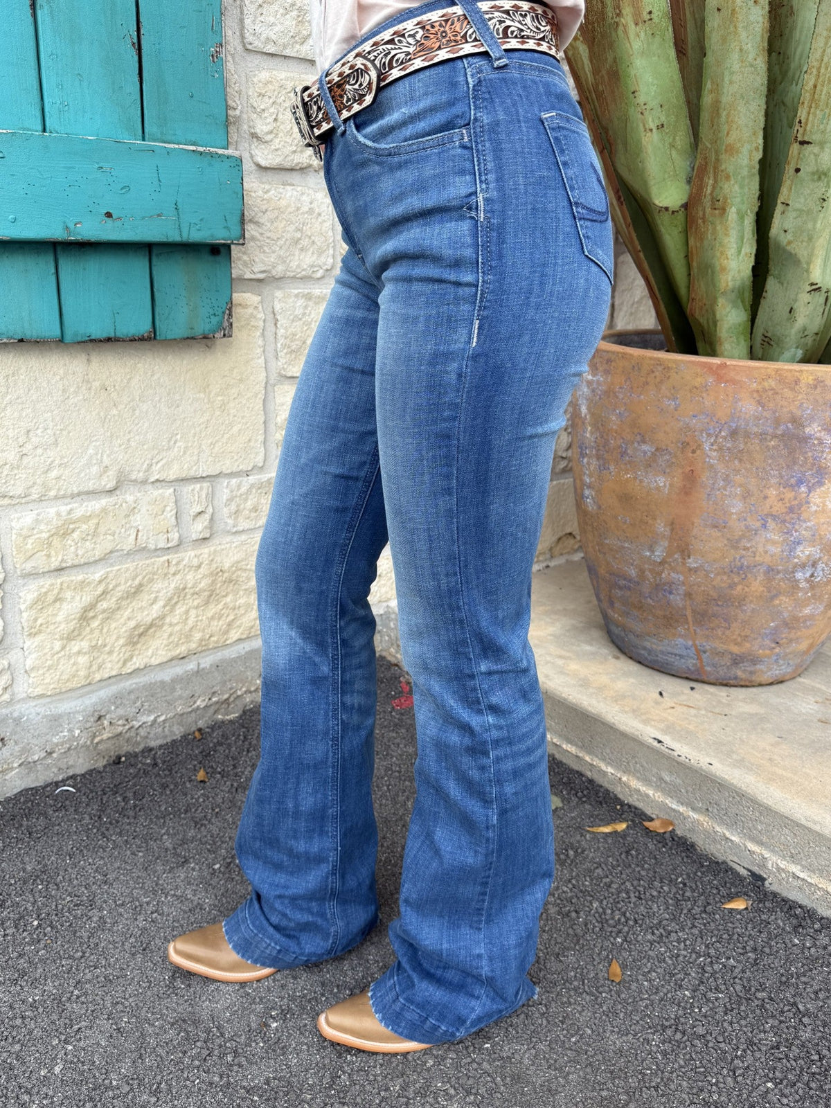 Women's Ariat Olympia High Rise Slim Trouser Flare Jean