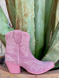 Women's Ariat Pink Suede Western Bootie