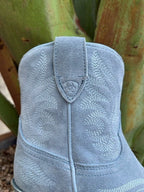 Women's Ariat Sky Blue Suede Western Bootie