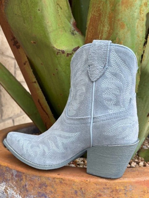 Women's Ariat Sky Blue Suede Western Bootie