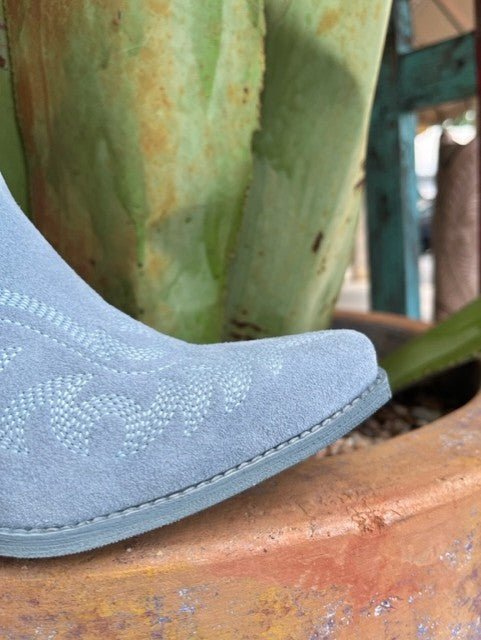 Women's Ariat Sky Blue Suede Western Bootie