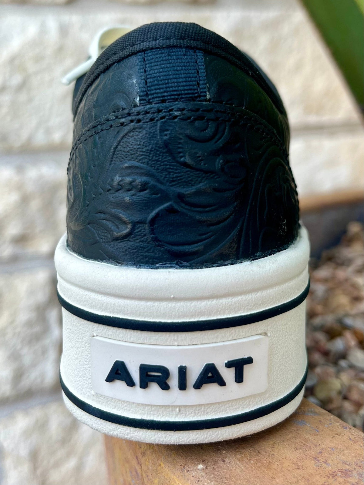 Women's Ariat Skylar Black Floral Emboss Sneaker