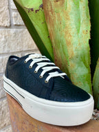 Women's Ariat Skylar Black Floral Emboss Sneaker