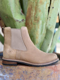 Women's Ariat Wexford Tan Suede Slip-On Bootie