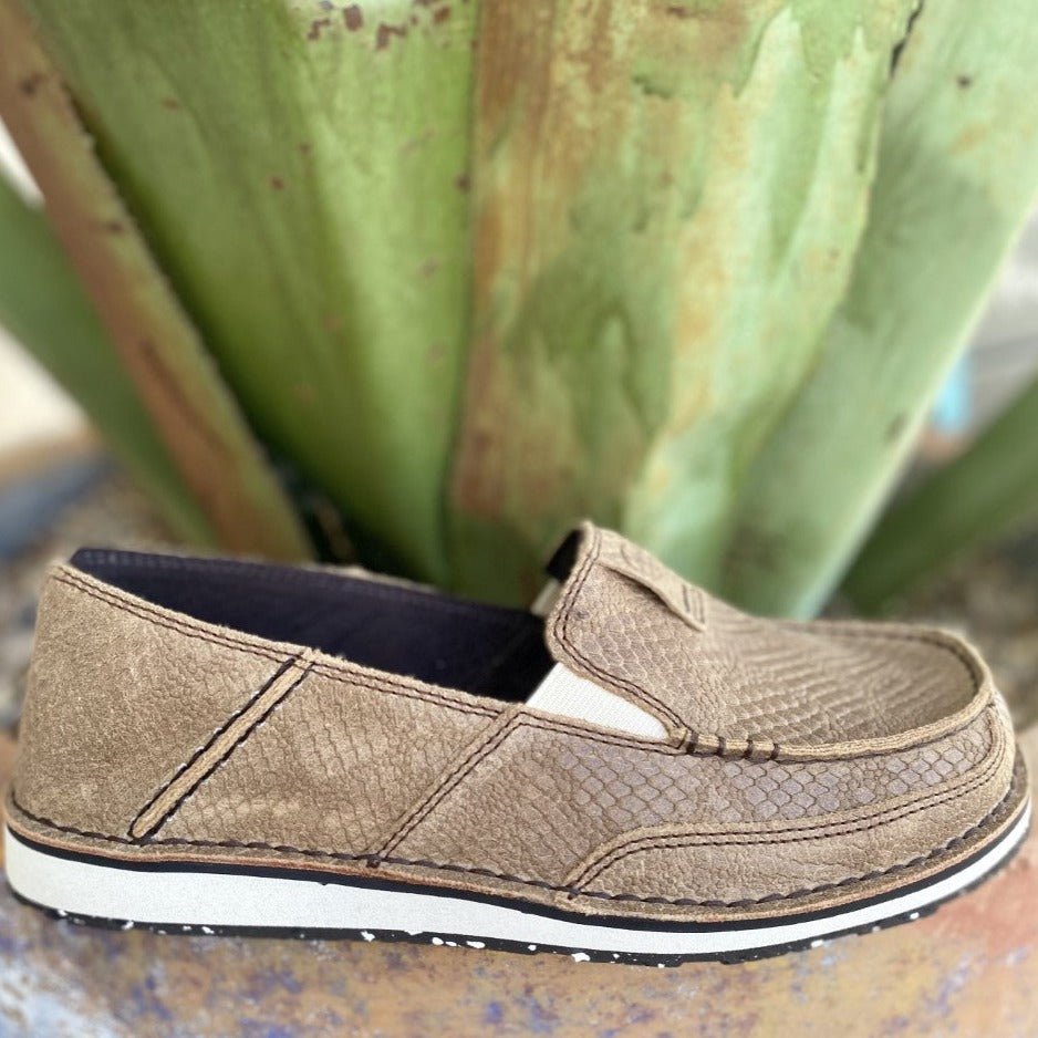 Women's Brown Snake-Print Cruiser Slip-On