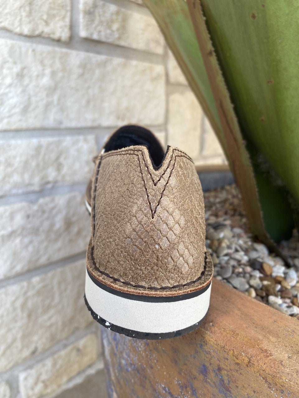 Women's Brown Snake-Print Cruiser Slip-On