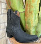 Women's Corral All Black Leather Western Bootie