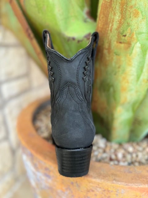 Women's Corral All Black Leather Western Bootie