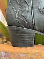 Women's Corral All Black Leather Western Bootie