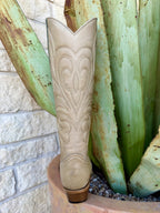 Women's Corral Bone Natural Tall Embroidered Western Boots