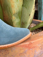 Women's Corral Steel Blue Embroidered Zip Bootie