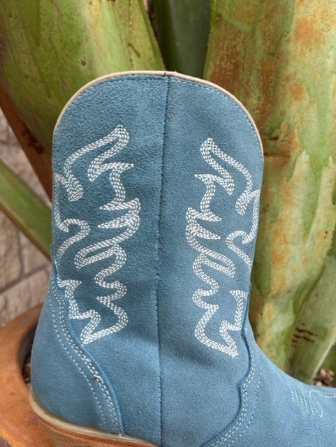 Women's Corral Steel Blue Embroidered Zip Bootie