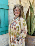 Women's Fall Floral Block Print Dress