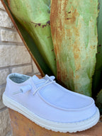 Women's Hey Dude Wendy White Stretch Canvas Slip-On