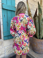 Women's Multicolor Floral Cotton Dress