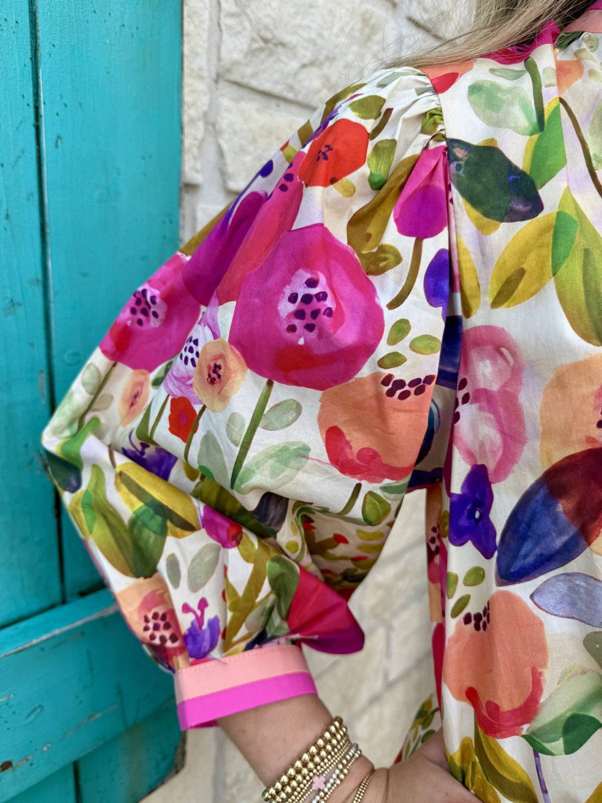 Women's Multicolor Floral Cotton Dress