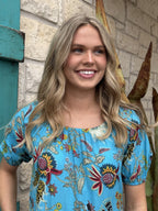 Women's Multicolor Tiered Floral Dress