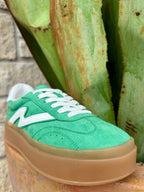 Women's Steve Madden Emerald Green Suede Platform Sneaker