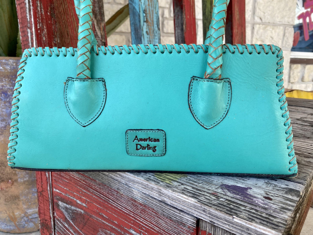 Women's Turquoise Tooled Leather Purse