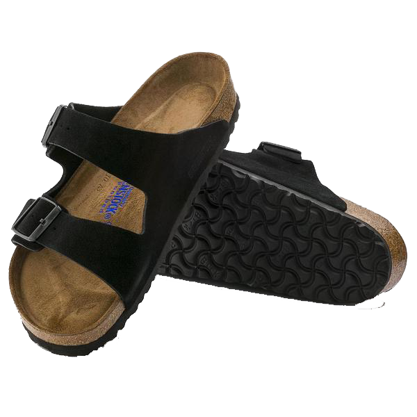 Ladies Arizona Black Suede Birkenstock sandals