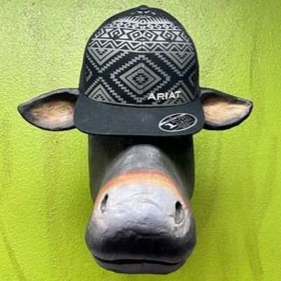 Men's Caps - 1508701 - Black and Grey Aztec Print - Blair's Western Wear - Marble Falls, TX