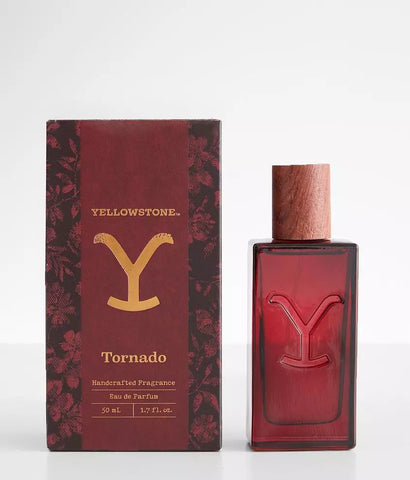 Yellowstone Tornado Perfume with Notes of Wind Bloom Jasmine, Blue Cyclamen, Rare Amberwood, Burnt Sugar Crystals, and Vanilla Cedar. - 96203 - Blair's Western Wear Marble Falls, TX 