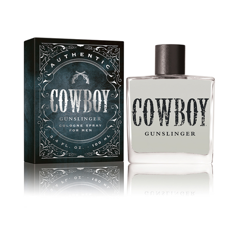 Men's Cowboy Gunslinger Cologne with notes of Bergamot, Huckleberry, and Sage Evoke. - 95194 - Blair's Western Wear Marble Falls, TX 