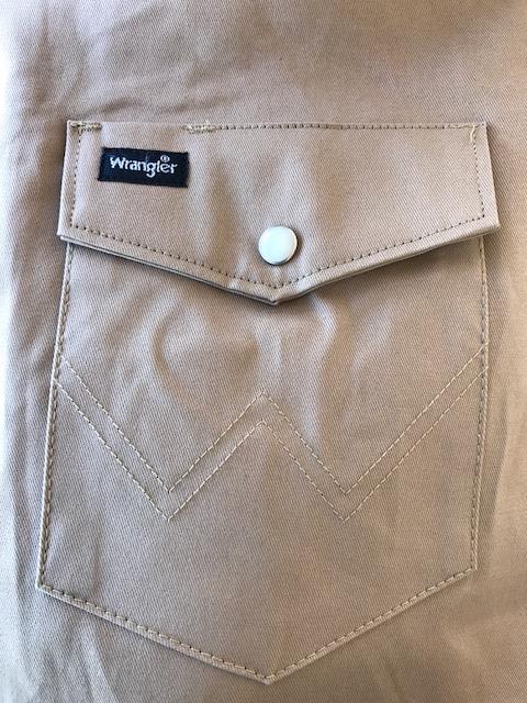 Wrangler Work Shirt in Khaki - MS70319 - BLAIR'S Western Wear located in Marble Falls TX