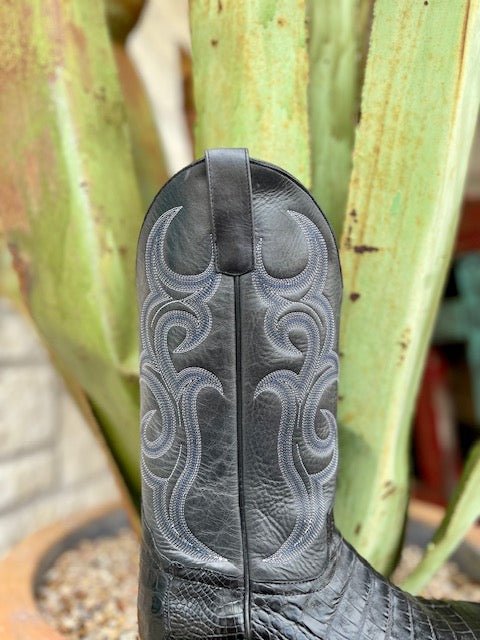 Men's Horse Power Black Caiman Boot - HP8002 - Blair's Western Wear Marble Falls, TX