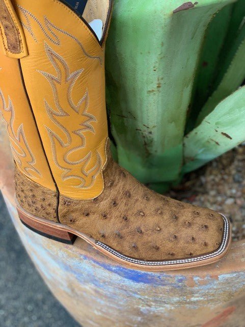 Anderson Bean Men's Antique Saddle Ostrich Western Boot