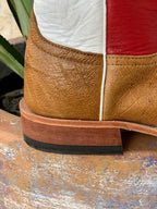 Anderson Bean Men's Belly Ostrich Texas Flag Western Boot