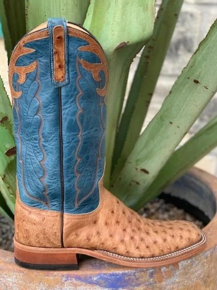 Anderson Bean Men's Full Quill Ostrich Boots - 9868A