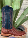 Men's Anderson Bean Square Toe Caiman Alligator Rust Boots - 322102