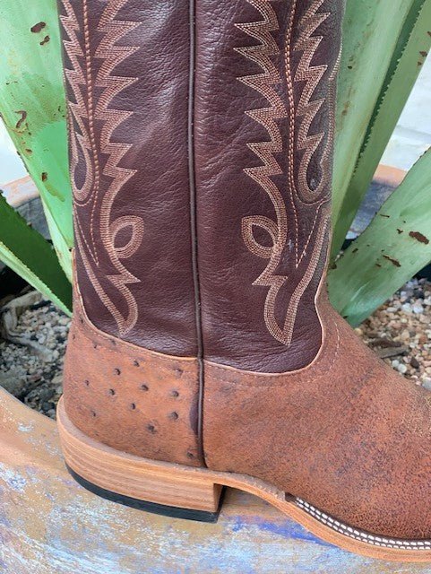 Anderson Bean Men's Tan Rough Out Ostrich Western Boot