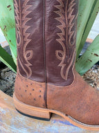 Anderson Bean Men's Tan Rough Out Ostrich Western Boot