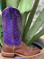 Men's Anderson Bean Western Warthog Boot with purple top - 323823