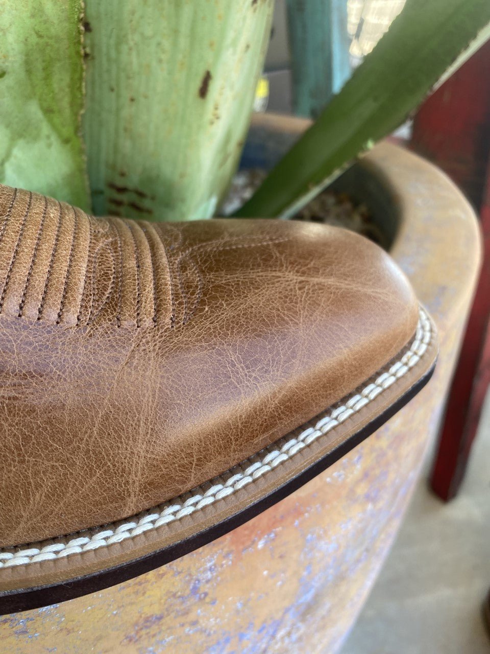 Men's Western Ariat Boot in Teal & Brown Full Grain Leather - 10034080 - Blair's Western Wear Marble Falls, TX